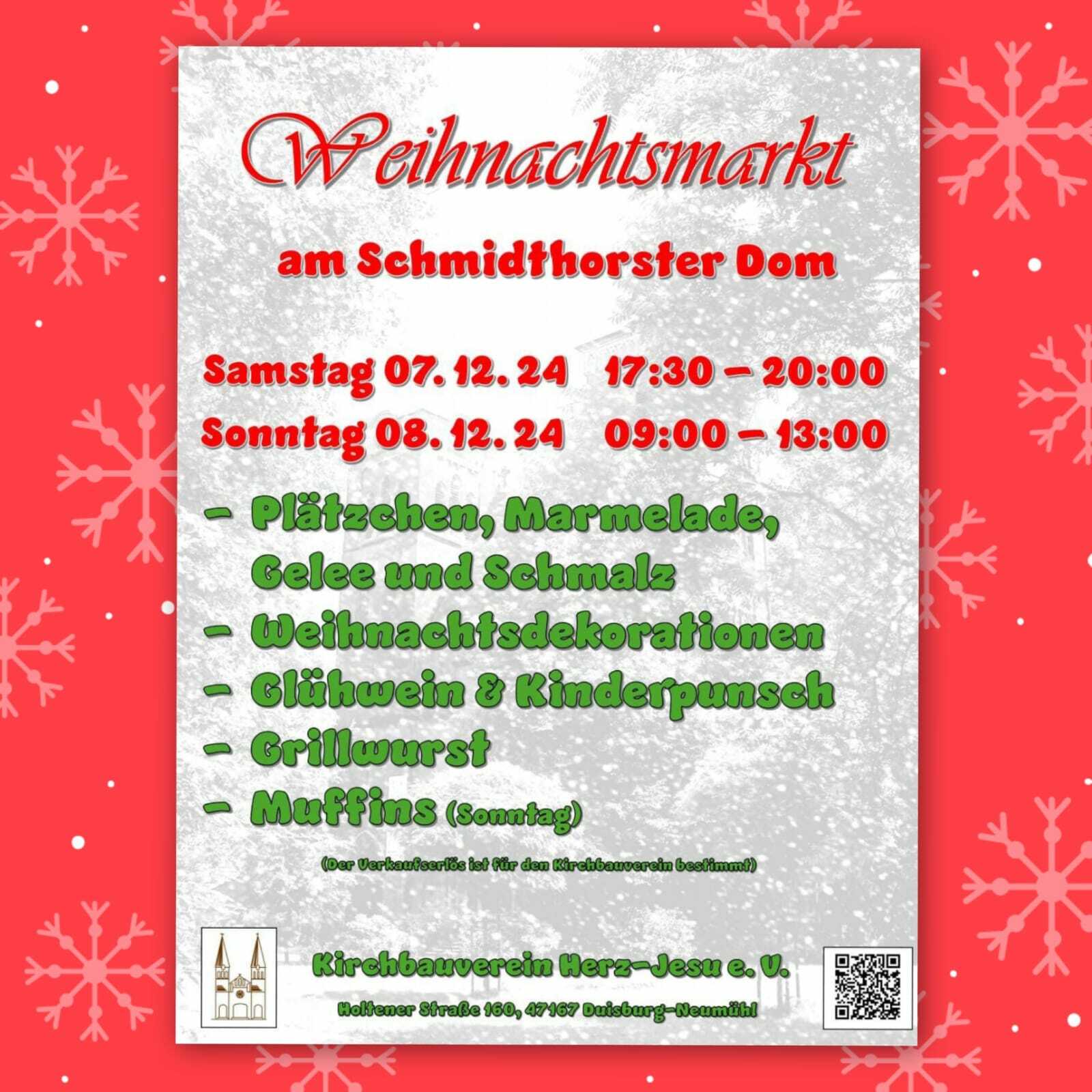 Weihnachtsmarkt am Schmidthorster Dom 07.12. & 08.12.